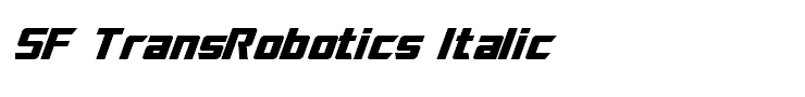 SF TransRobotics Italic
