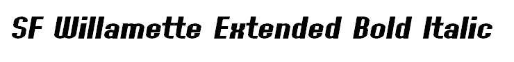 SF Willamette Extended Bold Italic