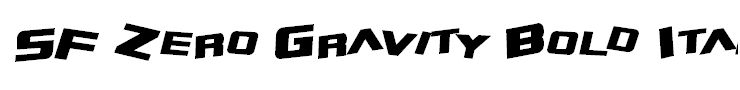 SF Zero Gravity Bold Italic