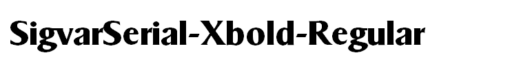 SigvarSerial-Xbold-Regular
