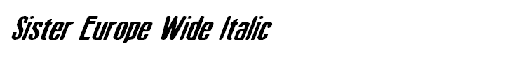 Sister Europe Wide Italic
