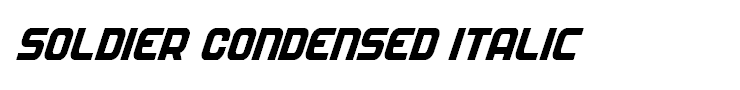 Soldier Condensed Italic