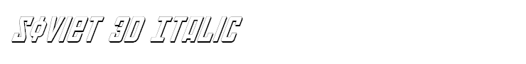 Soviet 3D Italic