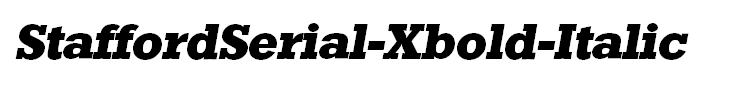 StaffordSerial-Xbold-Italic