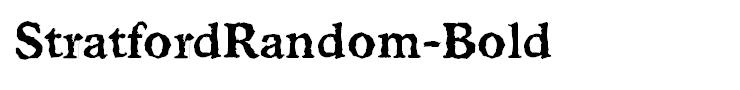 StratfordRandom-Bold
