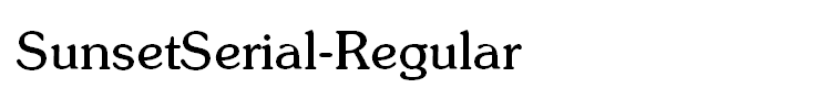 SunsetSerial-Regular