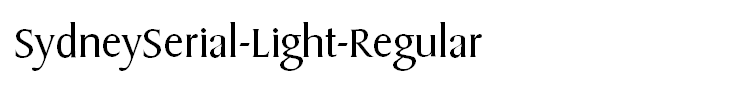 SydneySerial-Light-Regular