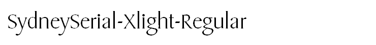 SydneySerial-Xlight-Regular