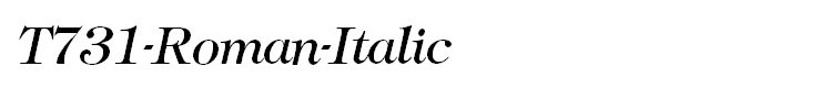 T731-Roman-Italic