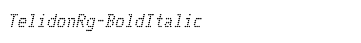 TelidonRg-BoldItalic