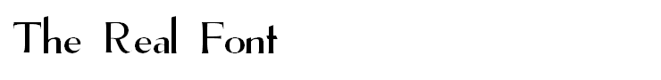 The Real Font