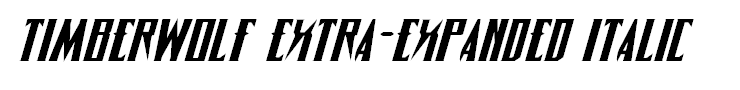 Timberwolf Extra-expanded Italic