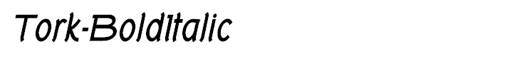 Tork-BoldItalic