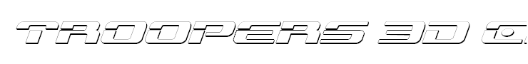Troopers 3D Expanded Italic