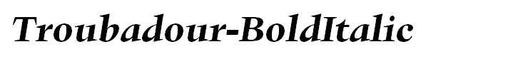 Troubadour-BoldItalic