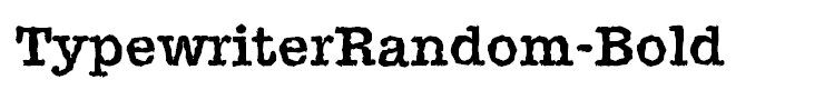 TypewriterRandom-Bold