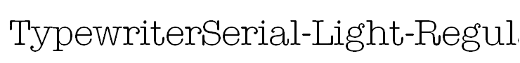 TypewriterSerial-Light-Regular