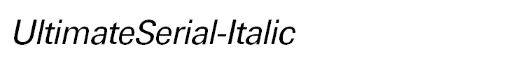 UltimateSerial-Italic