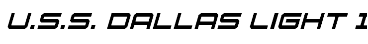 U.S.S. Dallas Light Italic