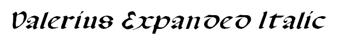 Valerius Expanded Italic
