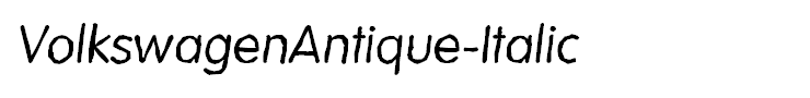 VolkswagenAntique-Italic