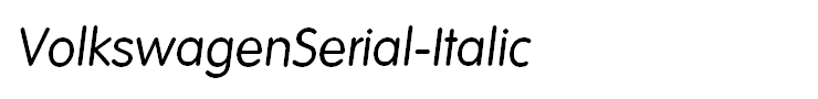 VolkswagenSerial-Italic