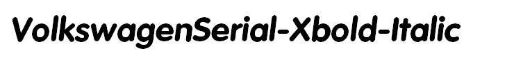 VolkswagenSerial-Xbold-Italic