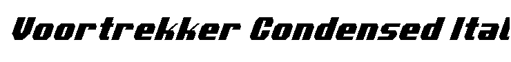 Voortrekker Condensed Italic