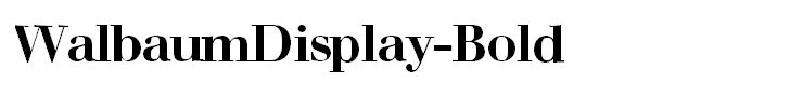 WalbaumDisplay-Bold
