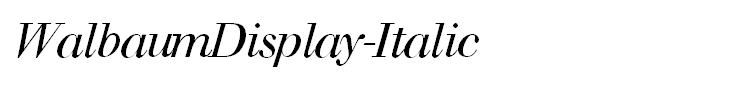 WalbaumDisplay-Italic