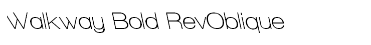 Walkway Bold RevOblique
