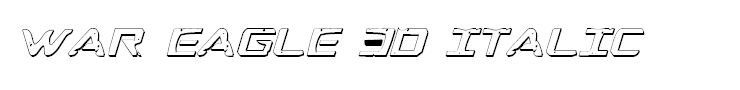 War Eagle 3D Italic