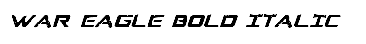 War Eagle Bold Italic