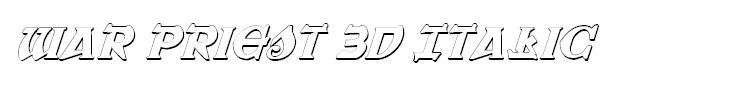 War Priest 3D Italic
