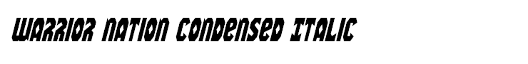Warrior Nation Condensed Italic