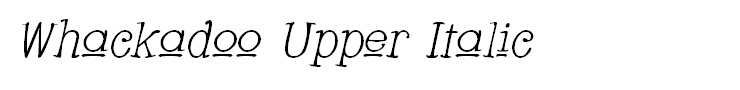 Whackadoo Upper Italic