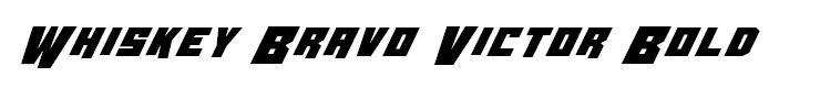 Whiskey Bravo Victor Bold