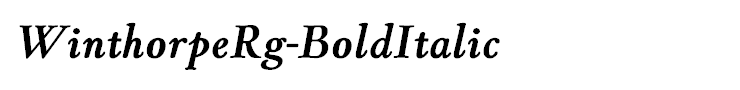 WinthorpeRg-BoldItalic