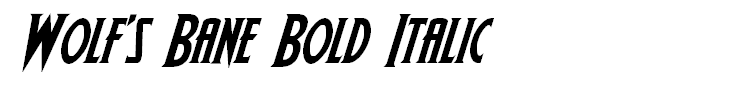 Wolf's Bane Bold Italic