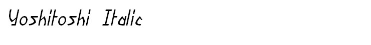 Yoshitoshi Italic