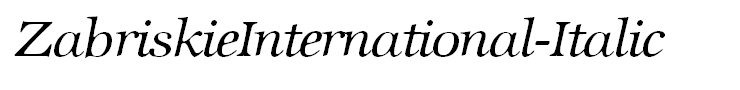 ZabriskieInternational-Italic