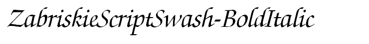 ZabriskieScriptSwash-BoldItalic